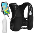 MOKURA Running Vest for Women Men, Lightweight Hydration Vest with 500ML Soft Flask & Phone Holder, Reflective Running Backpack, Adjustable Run Pack Water Bottle, Runner Marathon Essentials